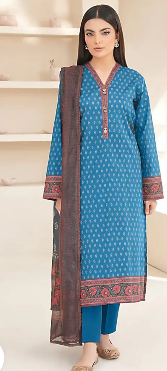 Fancy printed lawn shirt*
*Jacquard Fancy lawn dubata*
*Dyed lawn trouser