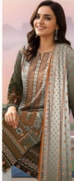 Fancy painted lawn shirt* Fancy lawn voil dubata* *Dyed lawn trouser