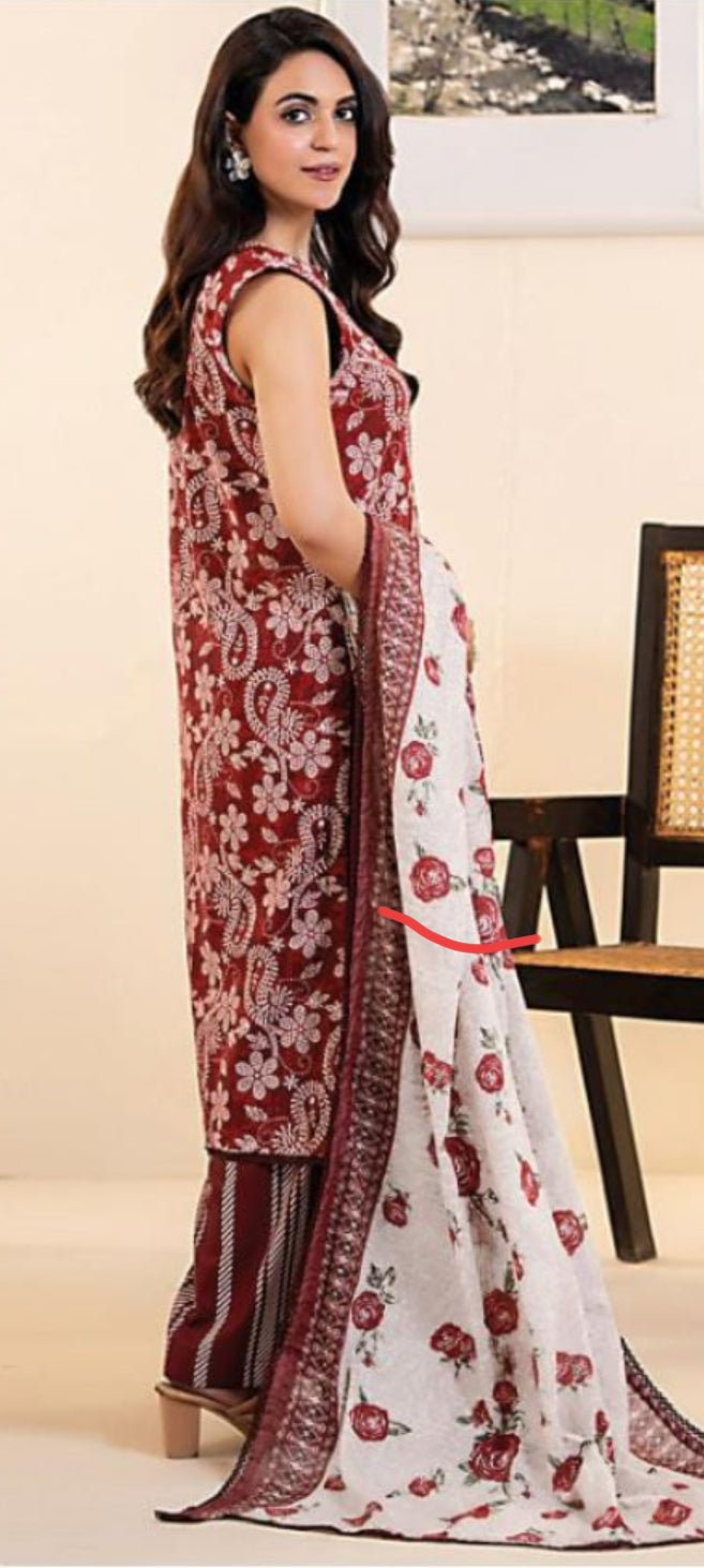 *Fancy pernited lawn shirt* *Jacquard Fancy voil dubata* *Dyed lawn trouser