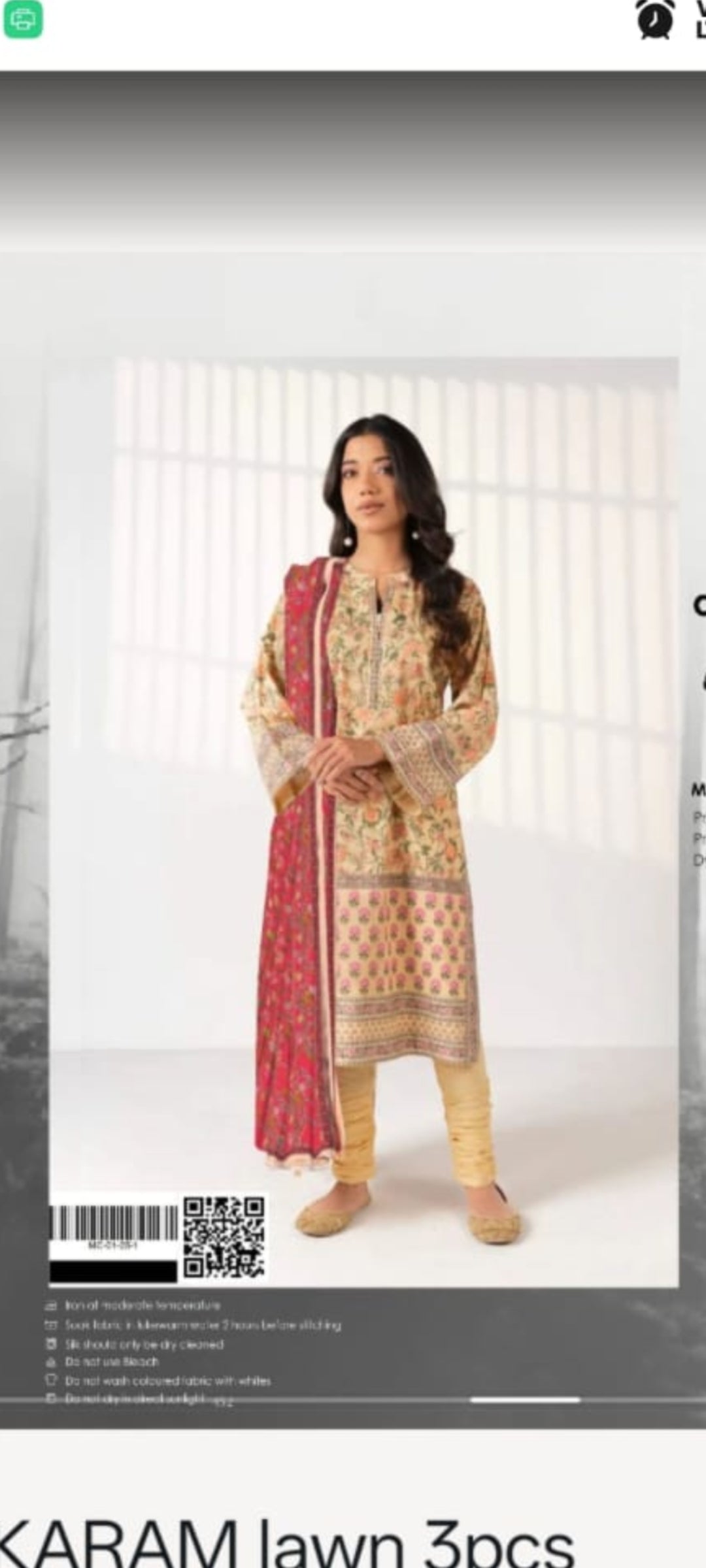 Fansy printed lawn shirt*
* Fancy lawn voil dubata*
*Dyed lawn trouser