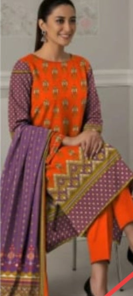 Fancy painted lawn shirt* Fancy lawn voil dubata* *Dyed lawn trouser