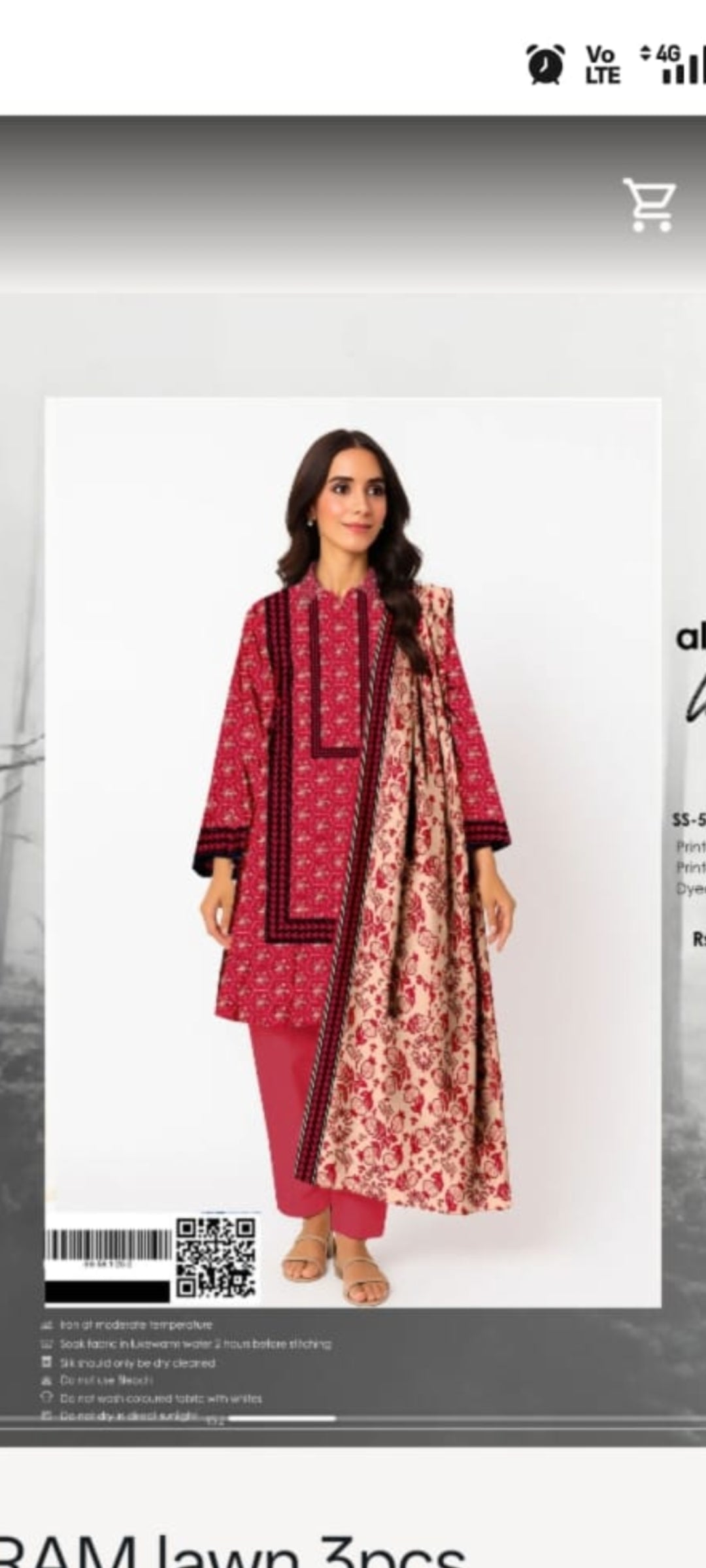 Fancy painted lawn shirt* Fancy lawn voil dubata* *Dyed lawn trouser