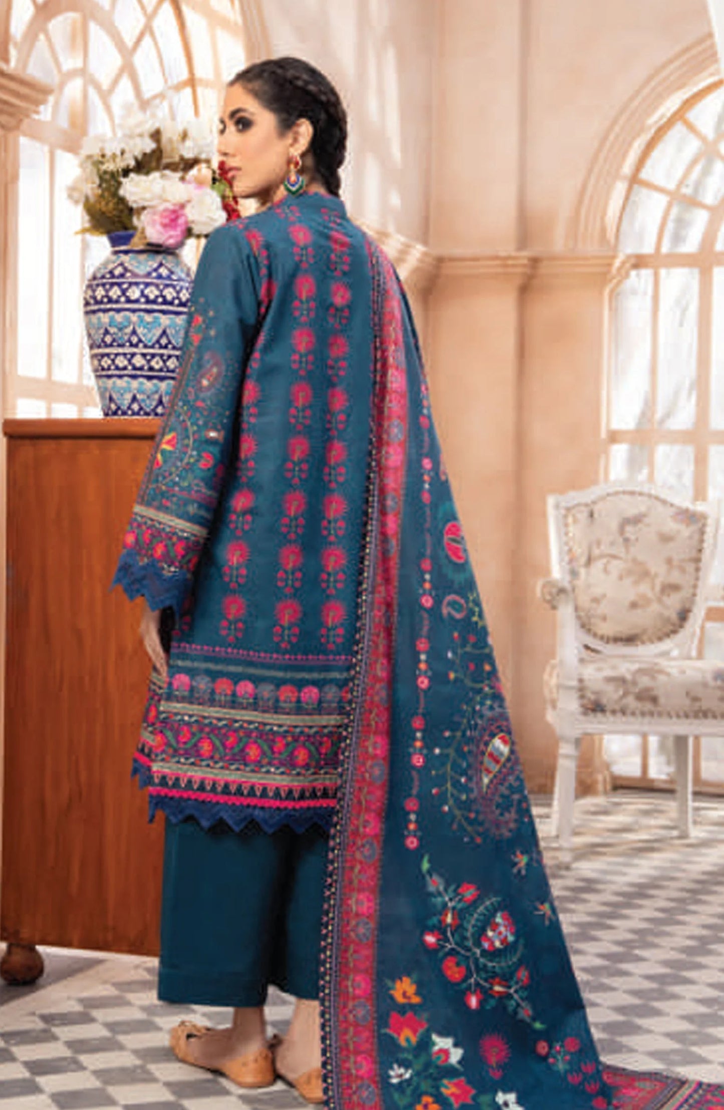 Mausammery Khaddar Digital Print 3 Piece Dress (UNSTITCHED)