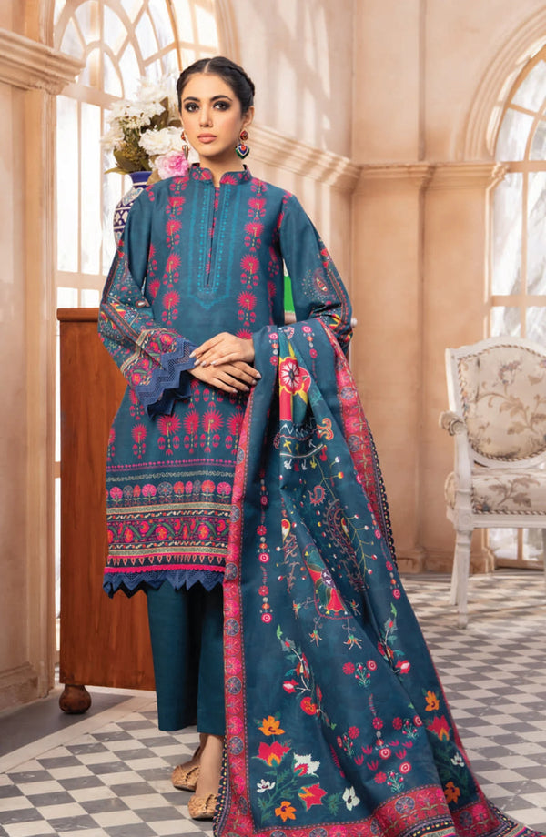 Mausammery Khaddar Digital Print 3 Piece Dress (UNSTITCHED)