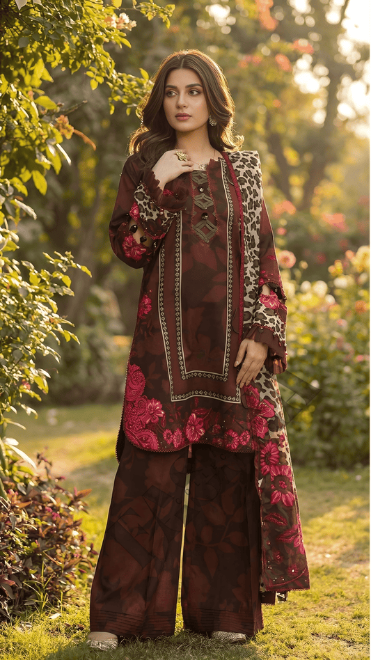 Charizma C-Prints Winter Khaddar 3PC Digital Printed Unstitched SuiT