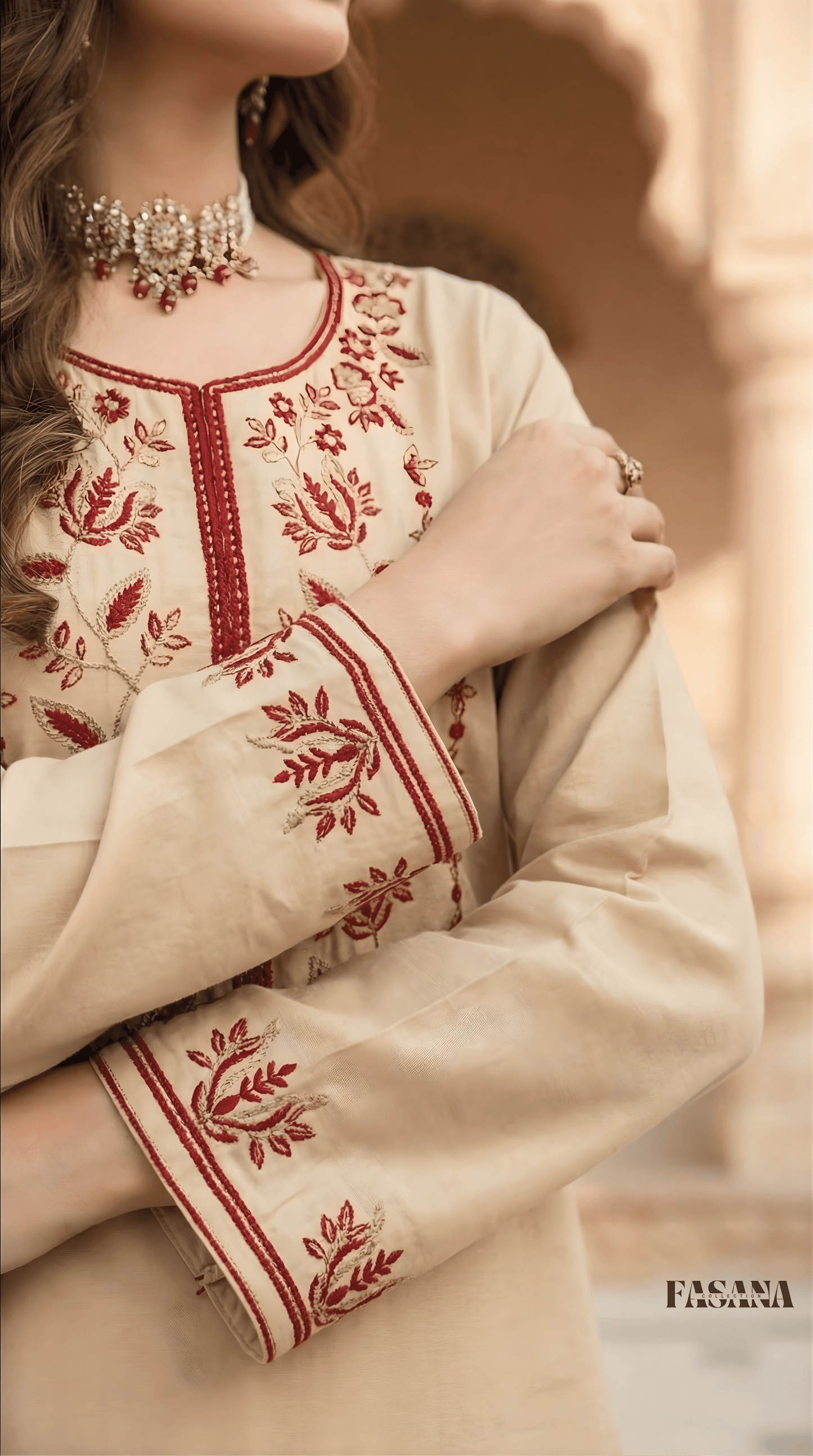 Dhanak 3PC Embroidered Winter Suit – Unstitched