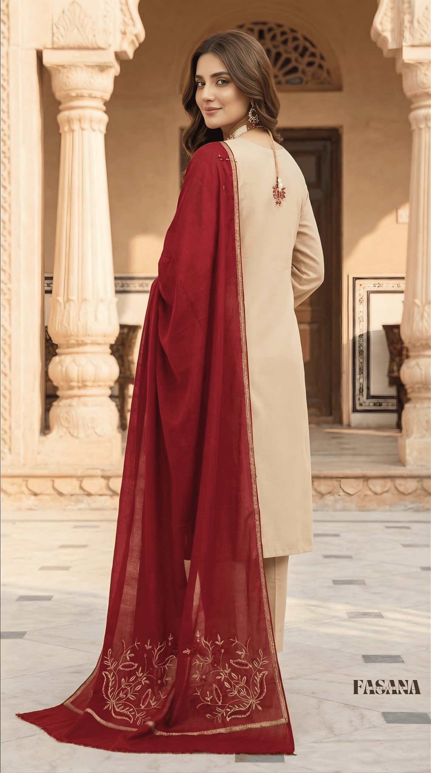 Dhanak 3PC Embroidered Winter Suit – Unstitched