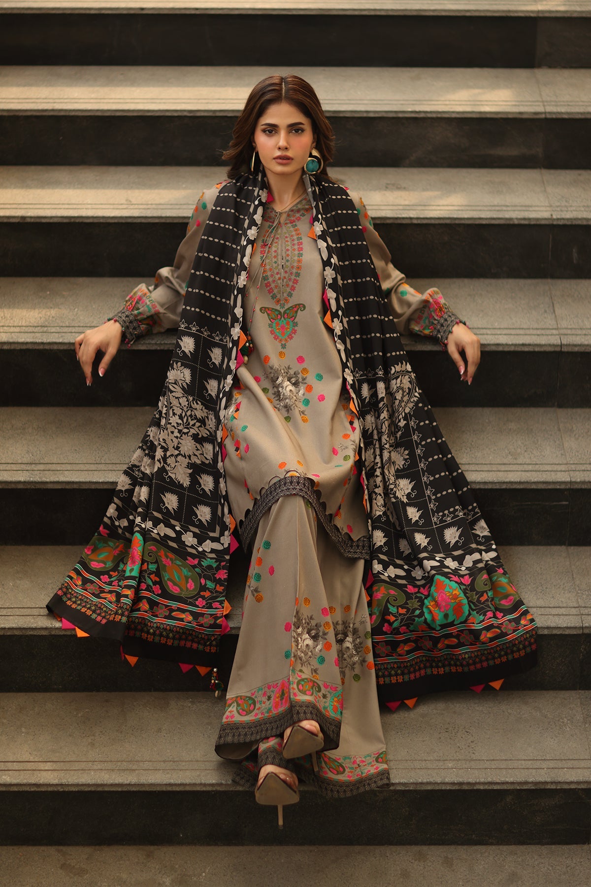 Charizma 3-Pc Unstitched Printed Khaddar Staple Collection