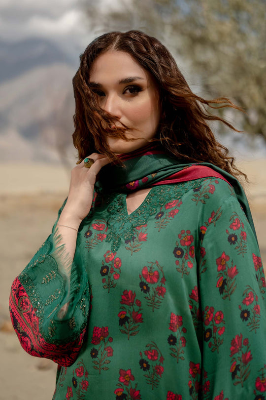 Maria B. 3-PC Unstitched Digital Printed Viscose Collection – Green