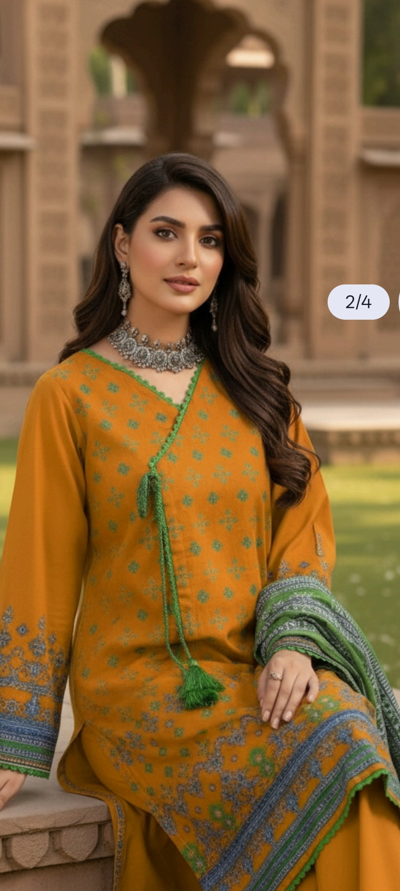 *Fancy pernited lawn shirt* *Jacquard Fancy lawn dubata* *Dyed lawn trouser