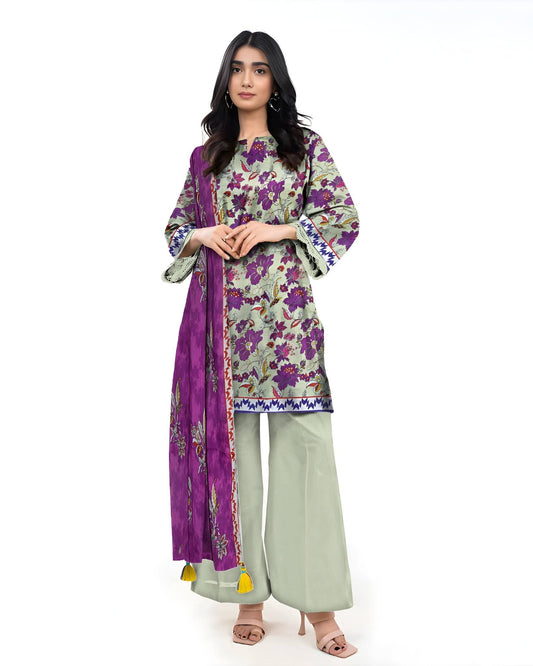 Fancy printed lawn shirt*
* Fancy lawn voil dubata*
*Dyed lawn trouser