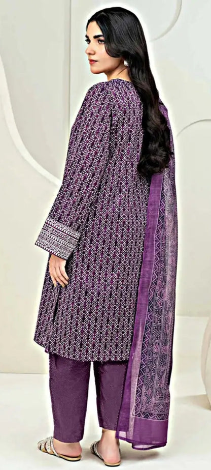 Fancy painted lawn shirt* Fancy lawn voil dubata* *Dyed lawn trouser