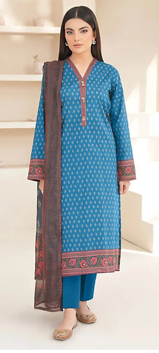 Fancy printed lawn shirt*
*Jacquard Fancy lawn dubata*
*Dyed lawn trouser
