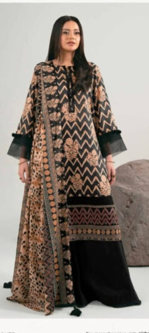 Fancy painted lawn shirt*  Fancy lawn voil dubata* *Dyed lawn trouser